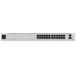 Ubiquiti Networks UniFi 24-Port PoE Gerido L2 L3 Gigabit Ethernet (10 100 1000) Power over Ethernet (PoE) 1U Prateado