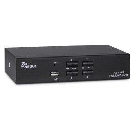 Inter-Tech AS-41HA HDMI chaveador KVM Preto
