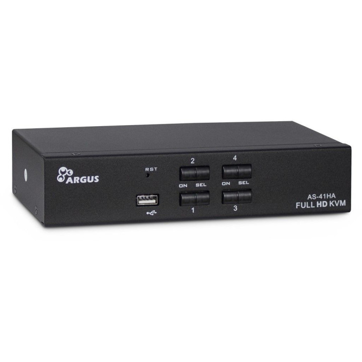 Inter-Tech AS-41HA HDMI chaveador KVM Preto