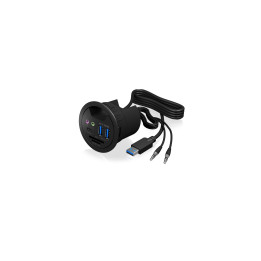 ICY BOX IB-HUB1404A USB 3.2 Gen 1 (3.1 Gen 1) Type-A 5000 Mbit s Preto