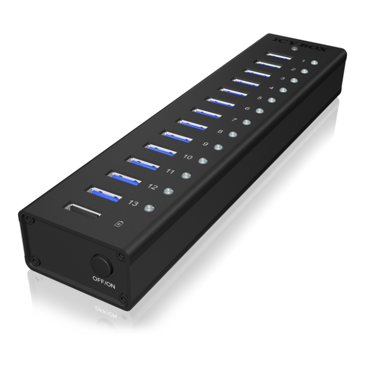 ICY BOX IB-AC6113 USB 3.2 Gen 1 (3.1 Gen 1) Type-B 5000 Mbit/s Preto