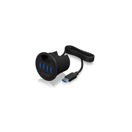 ICY BOX IB-HUB1403 USB 3.2 Gen 1 (3.1 Gen 1) Type-A 5000 Mbit s Preto
