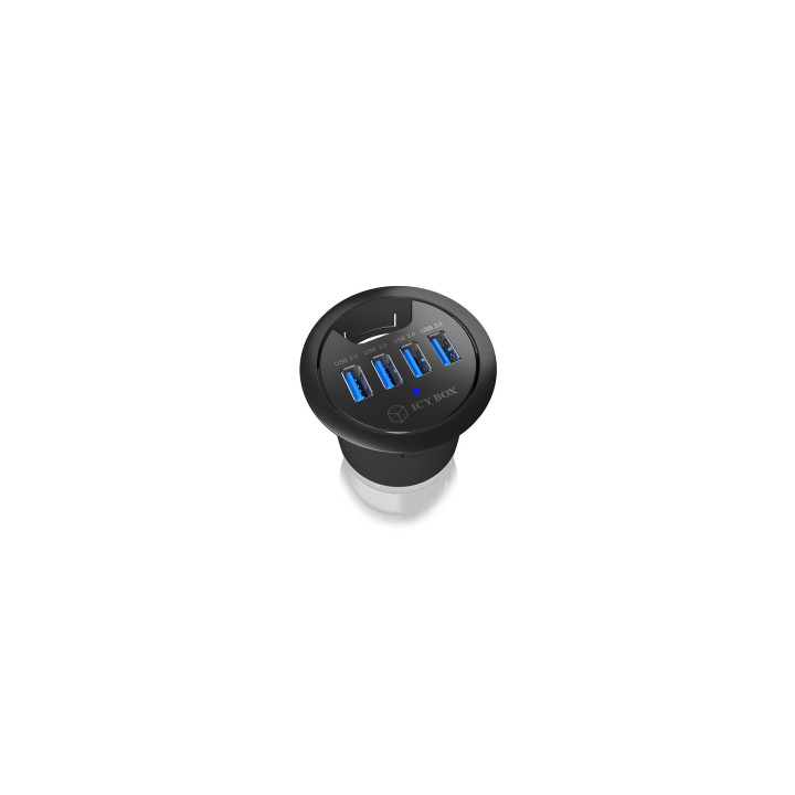 ICY BOX IB-HUB1403 USB 3.2 Gen 1 (3.1 Gen 1) Type-A 5000 Mbit s Preto