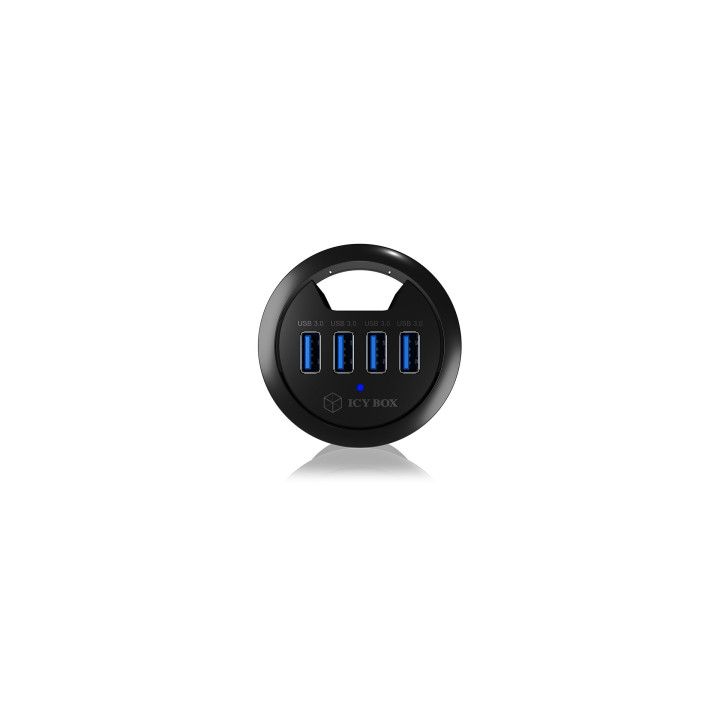 ICY BOX IB-HUB1403 USB 3.2 Gen 1 (3.1 Gen 1) Type-A 5000 Mbit s Preto