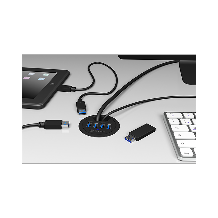 HUB 4 portas ICY BOX IB-HUB1403 USB 3.2 Gen 1 (3.1 Gen 1) Type-A 5000