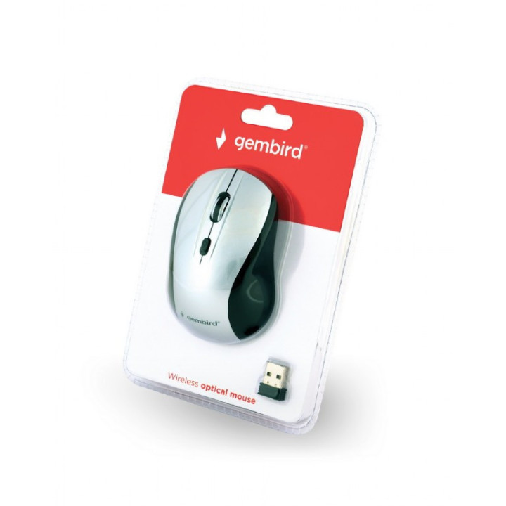 Gembird MUSW-4B-02-BS rato Ambidestro RF Wireless Ótico 1600 DPI