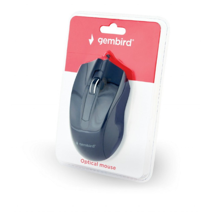 Gembird MUS-3B-01 rato Ambidestro USB Type-A Ótico 1000 DPI