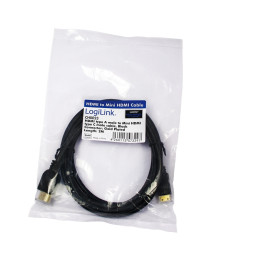 LogiLink CH0023 cabo HDMI 2 m HDMI Type A (Standard) HDMI Type C (Mini) Preto