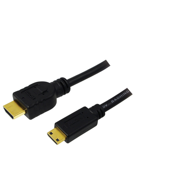 LogiLink CH0023 cabo HDMI 2 m HDMI Type A (Standard) HDMI Type C (Mini) Preto