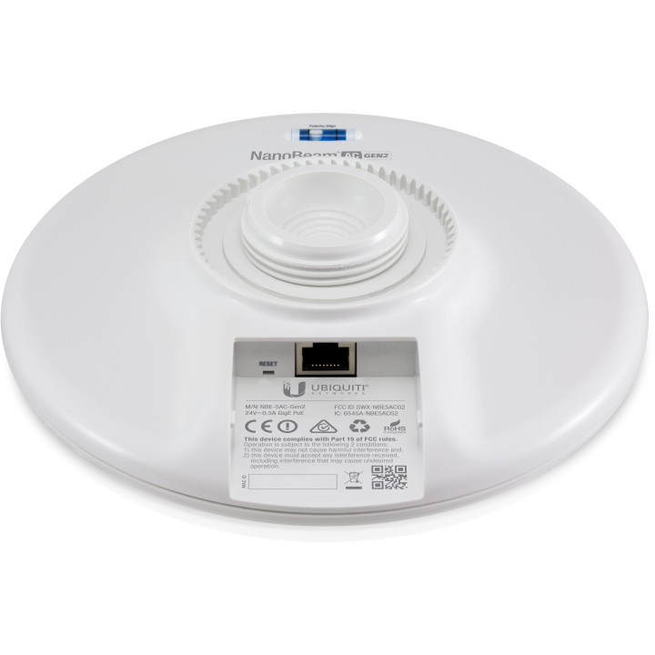Ubiquiti Networks NanoBeam 5AC Gen 2 Ponte de rede 450 Mbit s Branco