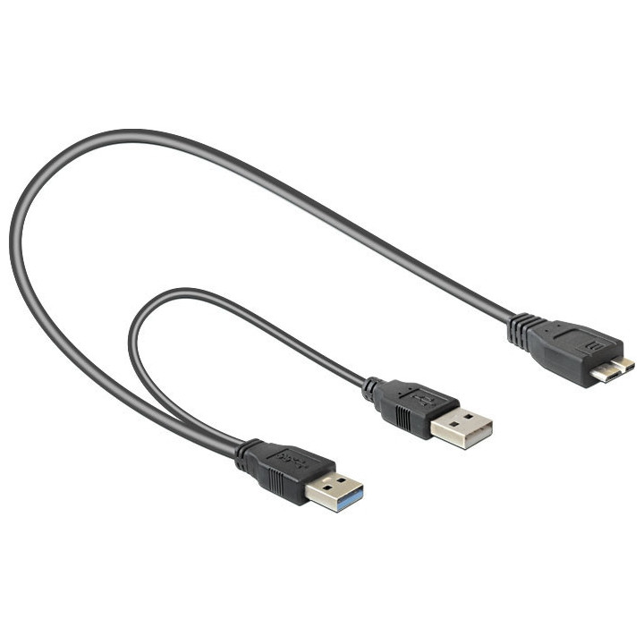 DeLOCK 82909 cabo USB 0,2 m USB 3.2 Gen 1 (3.1 Gen 1) USB A Micro-USB B Cinzento