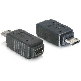 DeLOCK Adapter USB micro-B male to mini USB 5-pin mini USB 5p Preto