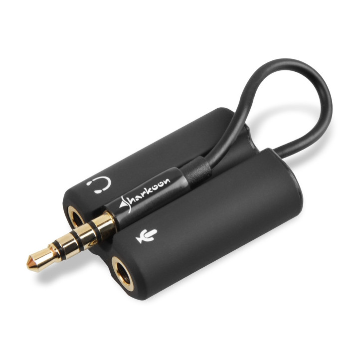 Sharkoon PMP35 cable gender changer 3.5 mm stereo jack 3.5 mm Preto