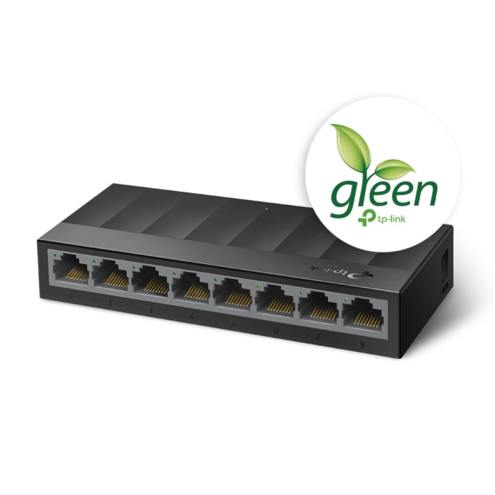 TP-LINK LS1008G switch de rede Não-gerido Gigabit Ethernet (10 100 1000) Preto