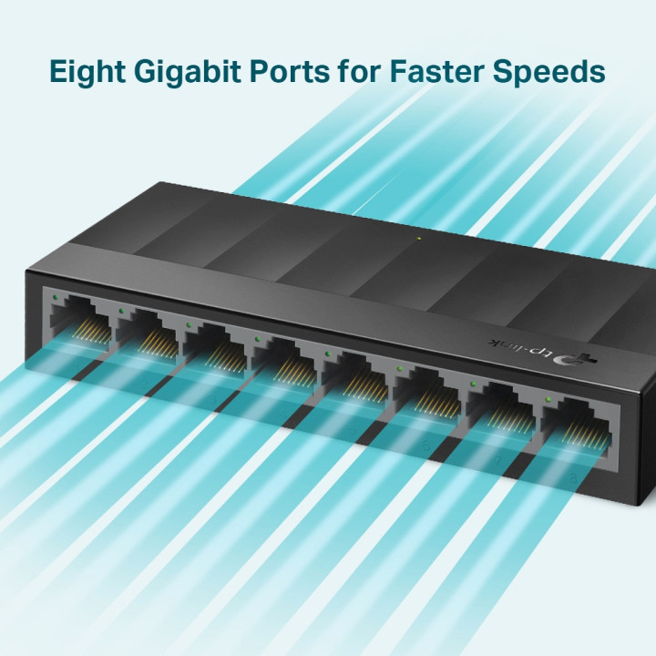 TP-LINK LS1008G switch de rede Não-gerido Gigabit Ethernet (10 100 1000) Preto