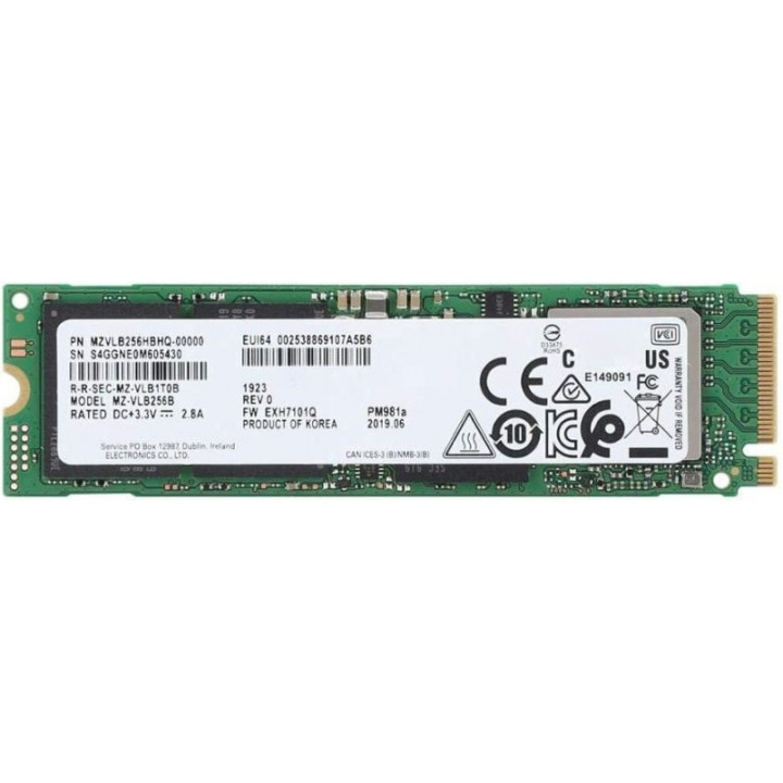 Samsung PM9A1 256GB SSD M.2 PCIe Gen4 NVMe 6400MB/s -