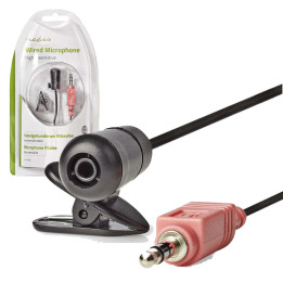 HQ Microfone Clip Omnidirecional 1.8m Jack 3.5mm Preto - ATR-3350
