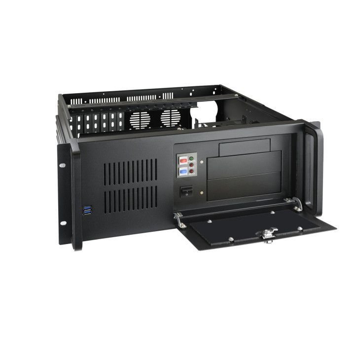 TooQ RACK-406N-USB3 armário rack 4U Rack de pendurar na parede Preto