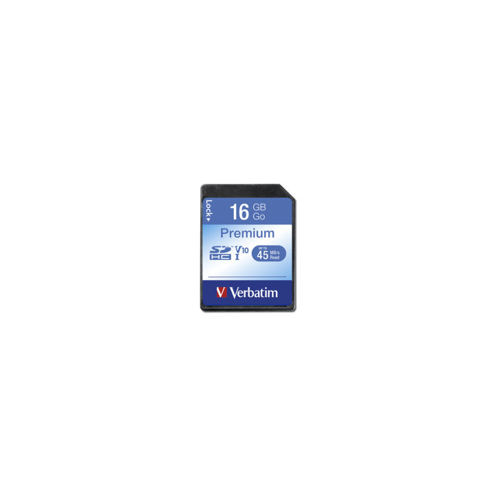 Verbatim Premium cartão de memória 16 GB SDHC Classe 10