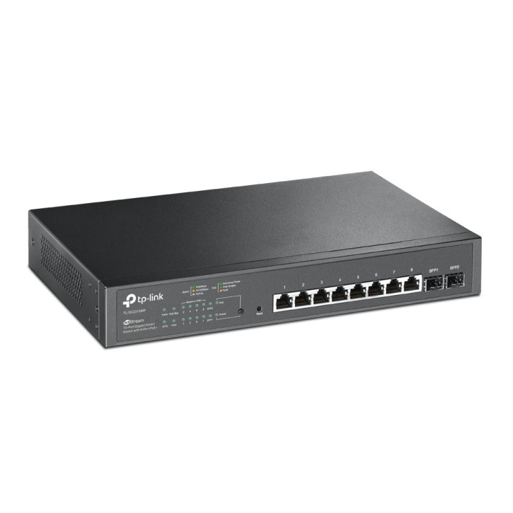TP-LINK TL-SG2210MP switch de rede Gigabit Ethernet (10 100 1000) Power over Ethernet (PoE) Preto