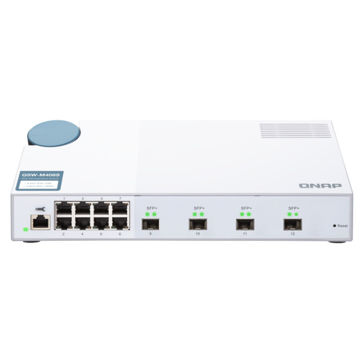 QNAP QSW-M408S switch de rede Gerido L2 Gigabit Ethernet (10 100 1000) Branco