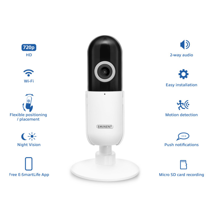 Eminent EM6400 câmara de segurança Câmara de segurança IP Interior Domo 1280 x 720 pixels Parede