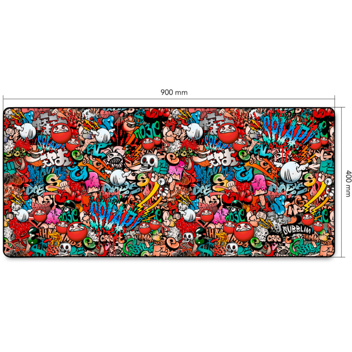 SUBBLIM Tapete Gaming XL 900x400x3mm - SUB-MP-01PUW02