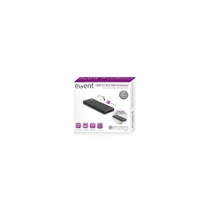 Ewent EW7023 Caixa para Discos Rígidos Compartimento SSD Preto