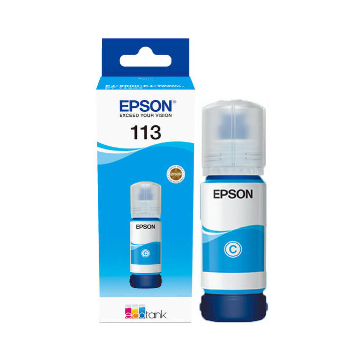 Recarga de Tinta EPSON Serie 113 Ciano (70ml) - EcoTank