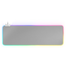 Mars Gaming MMPRGB2S tapete de rato Tapete Gaming Prateado, Branco