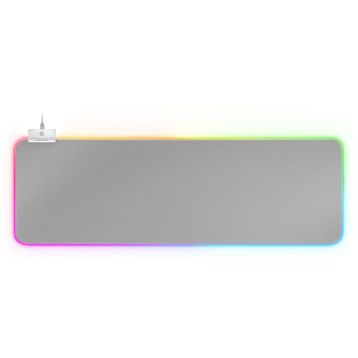 Mars Gaming MMPRGB2S tapete de rato Tapete Gaming Prateado, Branco