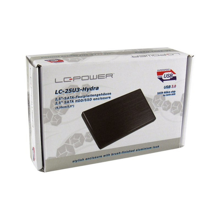 LC-Power LC-25U3-Hydra Caixa de disco rígido Preto 2.5"