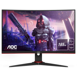 AOC C24G2AE BK monitor de ecrã 59,9 cm (23.6") 1920 x 1080 pixels Full HD LED Preto, Vermelho