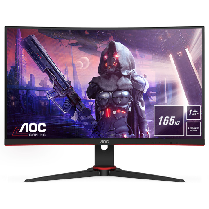 AOC C24G2AE BK monitor de ecrã 59,9 cm (23.6") 1920 x 1080 pixels Full HD LED Preto, Vermelho