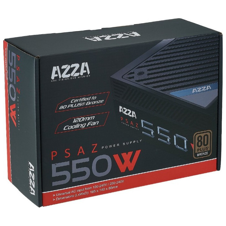 Azza Fonte de alimentação 550w ATX 80 Plus Bronze - PSAZ-550