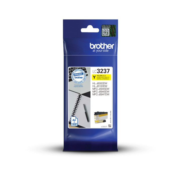 Brother LC-3237Y tinteiro 1 unidade(s) Original Rendimento padrão Amarelo