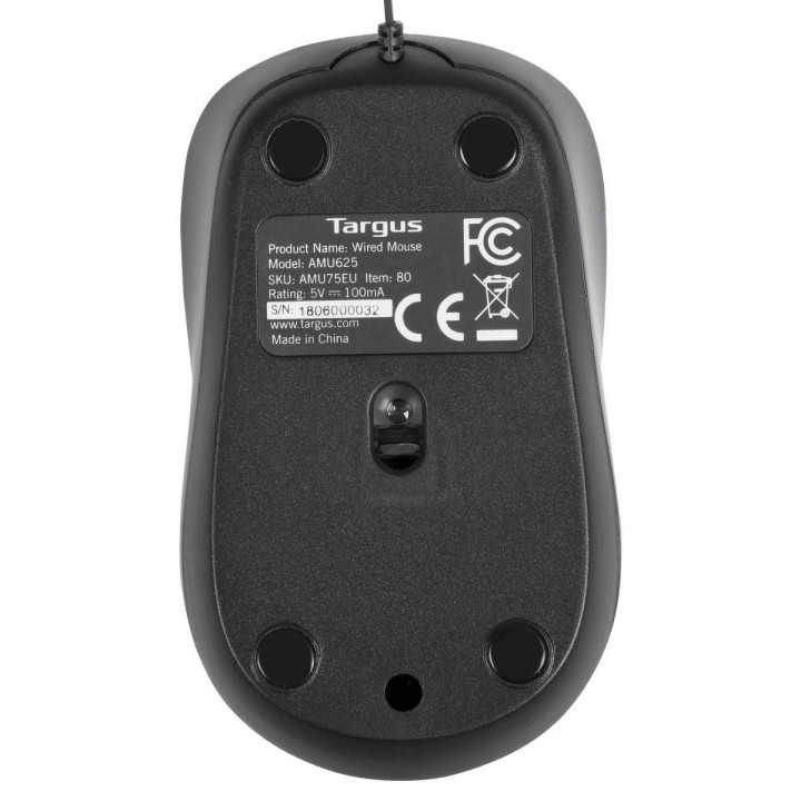 Targus AMU75EU rato Ambidestro USB Type-A Blue Trace 1000 DPI