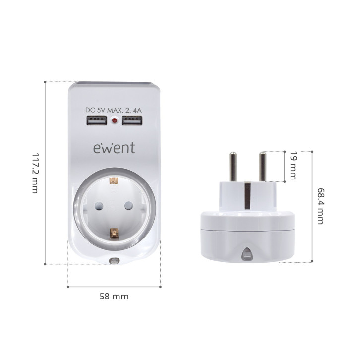 Ewent EW1225 carregador de dispositivos móveis Branco Interior