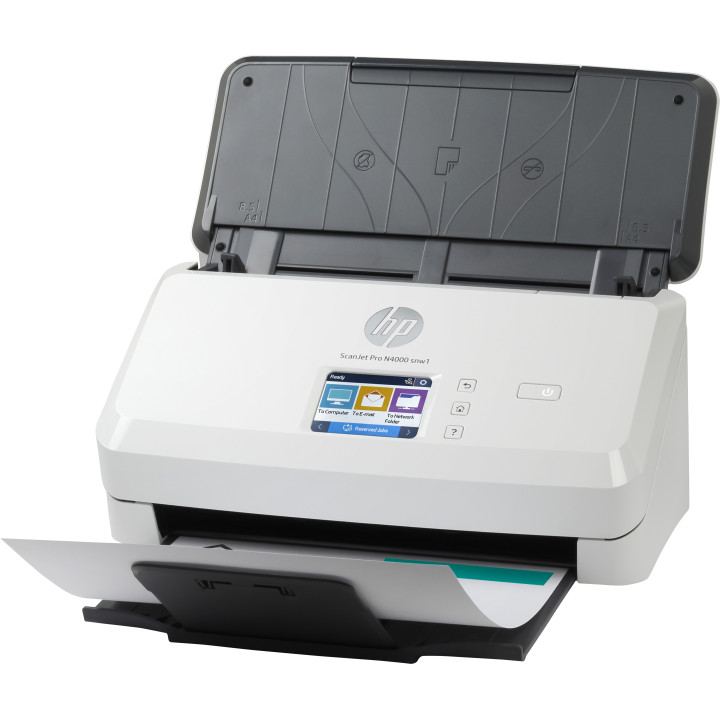 HP Scanjet Pro N4000 snw1 Scanner com alimentação por folhas 600 x 600 DPI A4 Preto, Branco