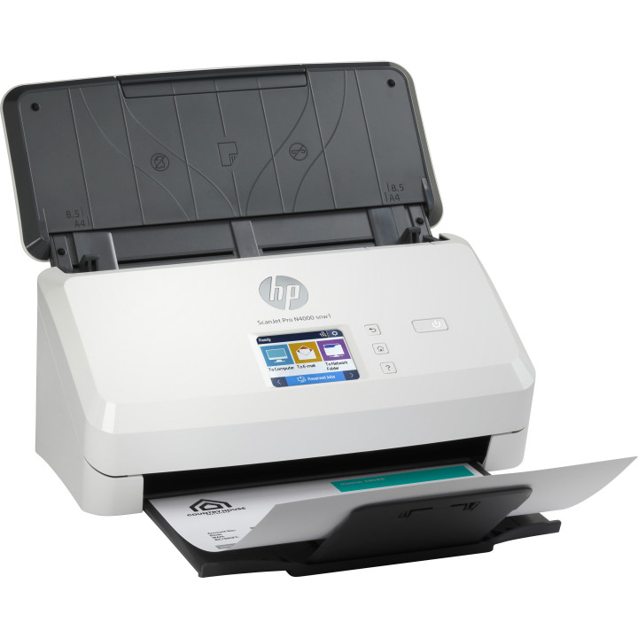 HP Scanjet Pro N4000 snw1 Scanner com alimentação por folhas 600 x 600 DPI A4 Preto, Branco