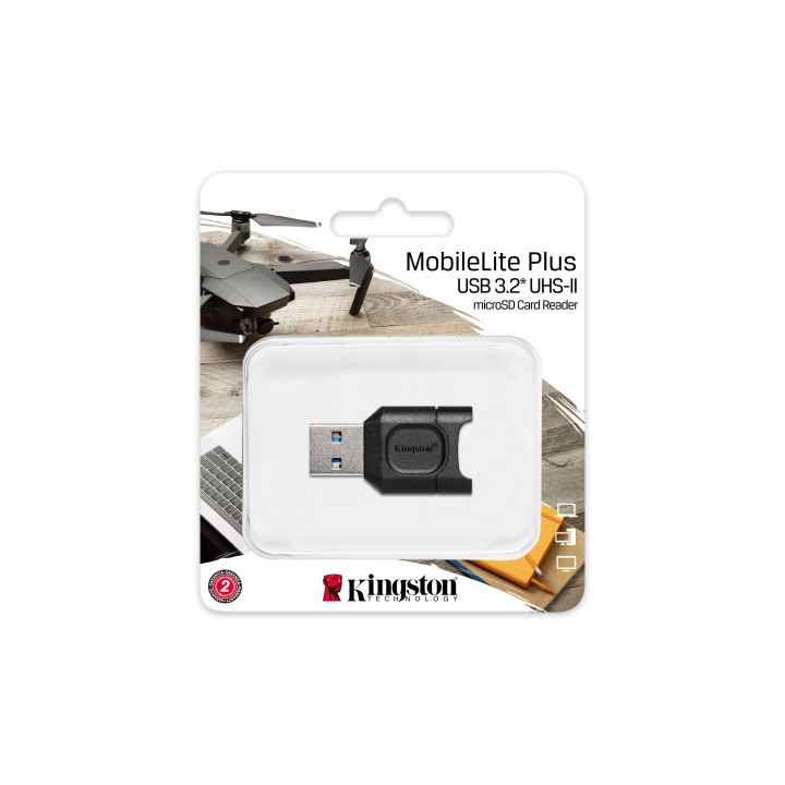 Kingston Technology MobileLite Plus leitor de cartões USB 3.2 Gen 1 (3.1 Gen 1) Type-A Preto