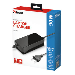 Trust Primo adaptador e transformador Interior 90 W Preto