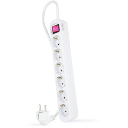 Nanocable Régua 6 Tomadas com switch 1.4 M Branco