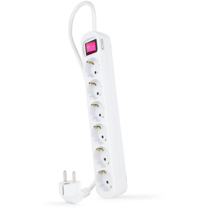 Nanocable Régua 6 Tomadas com switch 1.4 M Branco