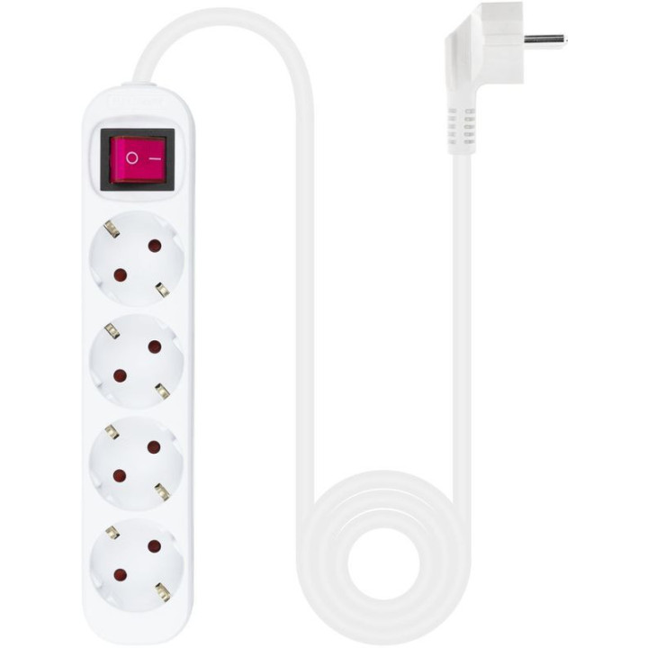 Nanocable Régua 4 Tomadas com switch 1.4 M Branco
