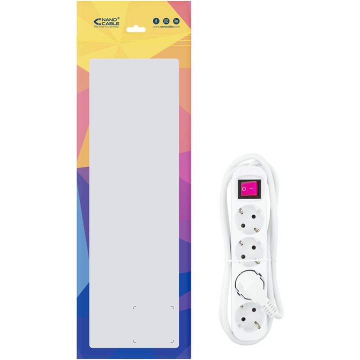 Nanocable Régua 4 Tomadas com switch 1.4 M Branco