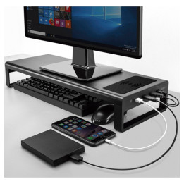 iggual IGG316900 montagem e suporte para monitores Independente Preto, Cinzento