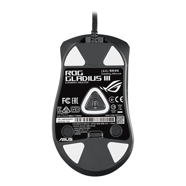 ASUS ROG Gladius III rato Mão direita USB Type-A Ótico 19000 DPI