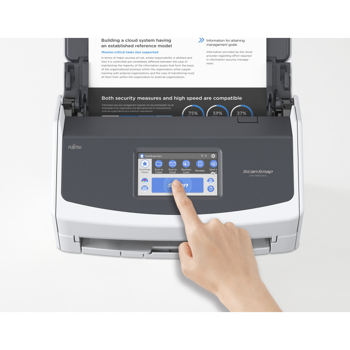 Fujitsu ScanSnap iX1600 ADF + scanner de alimentação manual 600 x 600 DPI A4 Preto, Branco