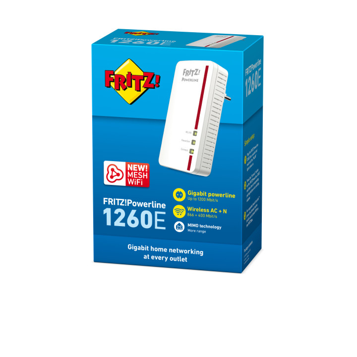 FRITZ! Powerline 1260E 1200 Mbit s Ethernet LAN Wi-Fi Branco 1 unidade(s)